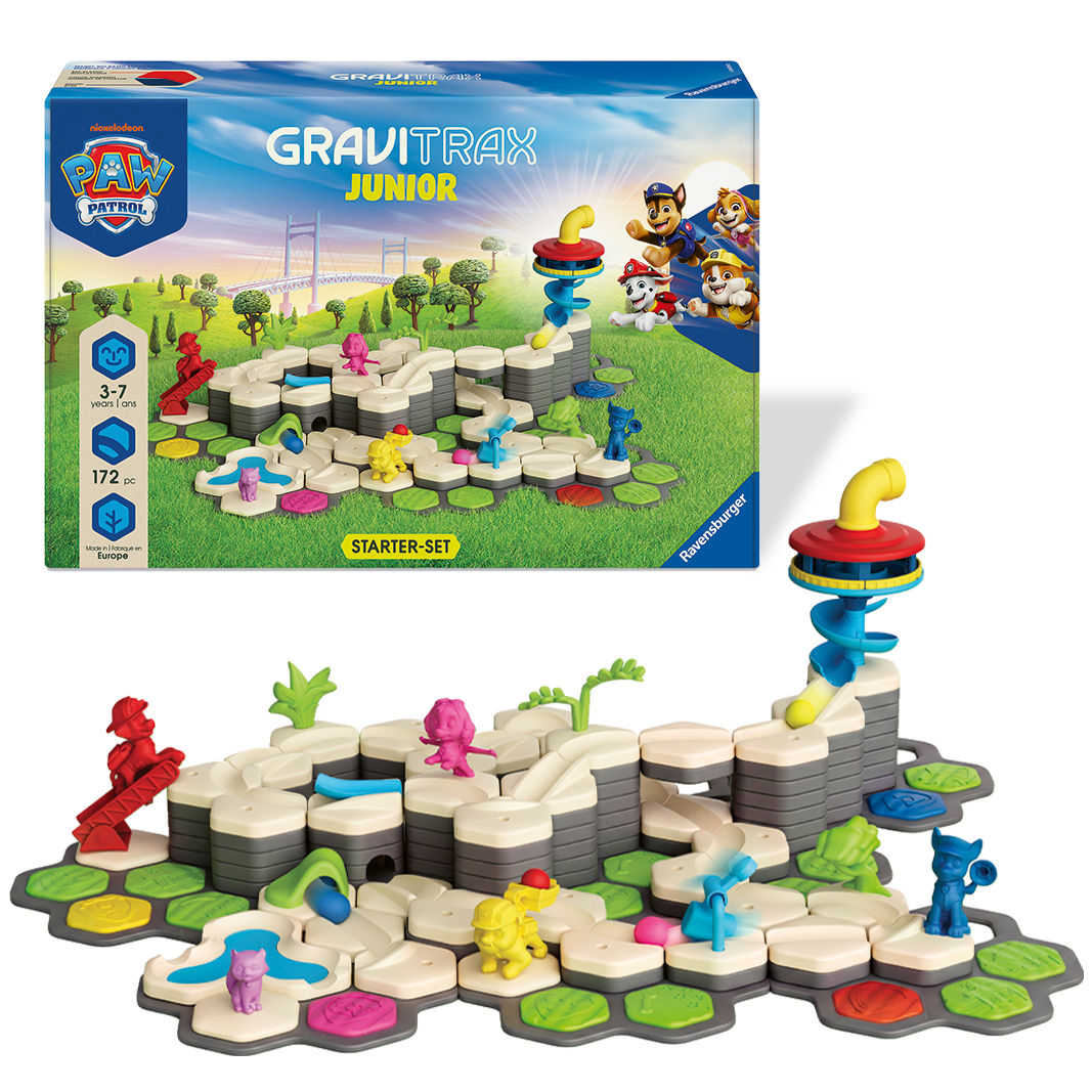 PAW-Patrol-Starter-Set XXL mit Verpackung, heller Junior-Kugelbahn, Spirale und Hundefiguren