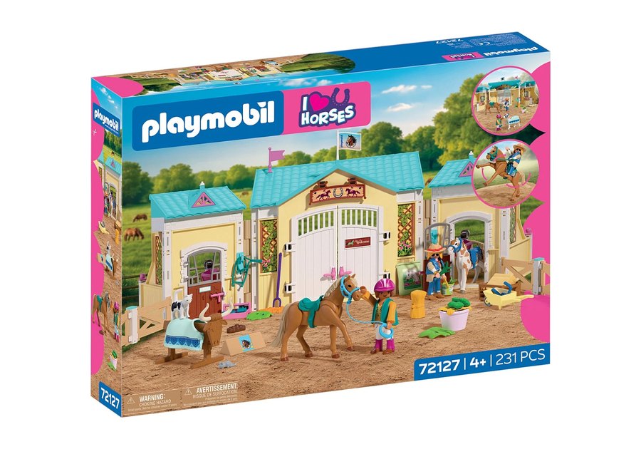 Verpackung des Playmobil-Sets Großer Reiterhof 72127