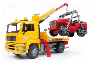 Produktbild von Bruder 2750 MAN TGA Abschlepp-LKW mit Geländewagen (ohne Light and Sound Modul)