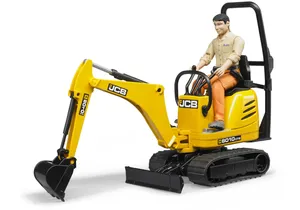 Produktbild von Bruder 62002 JCB Mikrobagger 8010 CTS und Bauarbeiter