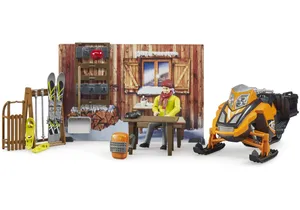 Produktbild von Bruder 63102 bworld Berghütte mit Snowmobil