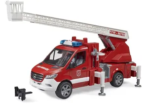 Produktbild von Bruder 2673 MB Sprinter Feuerwehr mit Drehleiter, Pumpe und Light & Sound Modul