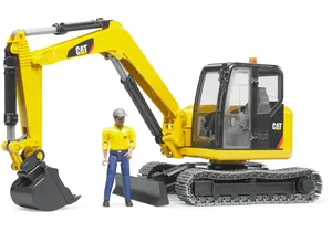 Produktbild von Bruder 2466 Cat Minibagger mit Bauarbeiter