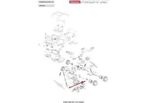 Produktbild von Carrera 370410722 Metallgetriebe inkl. Kugellager für Mittelantriebsachse inkl. Schrauben – Profi RC
