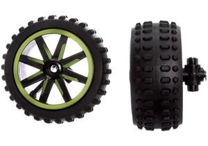 Carrera Bits and pieces 2 Reifen mit Lenkachse für Green Stroke (370202013)