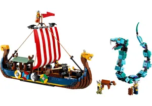 Produktbild von Lego 31132 Creator 3-in-1 Sets:  Wikingerschiff mit Midgardschlange