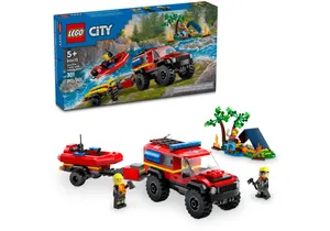 Lego 60412 City: Feuerwehrgeländewagen mit Rettungsboot