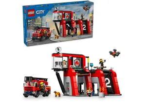 Produktbild von Lego 60414  City:  Feuerwehrstation mit Drehleiterfahrzeug