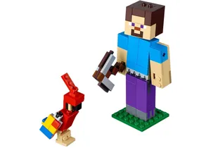 Lego 21148  Minecraft:  BigFig Steve mit Papagei