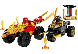 Lego 71789 Ninjago: Verfolgungsjagd mit Kais Flitzer und Ras Motorrad