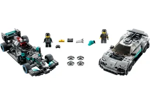 Produktbild von Lego 76909  Speed Champions:  Mercedes-AMG F1 W12 E Performance & Mercedes-AMG Project One