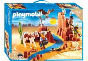 Produktbild von Playmobil 4130  Western SuperSet Westernlandschaft