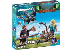 Produktbild von Playmobil 70040  Dragons  Hicks und Astrid mit Babydrachen