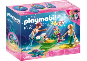 Produktbild von Playmobil 70100  Magic  Familie mit Muschelkinderwagen