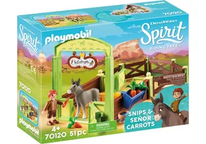 Produktbild von Playmobil 70120  Spirit  Pferdebox Snips & Herr Karot