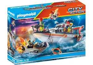 Produktbild von Playmobil 70140  City Action  Seenot: Löscheinsatz mit Rettungskreuzer