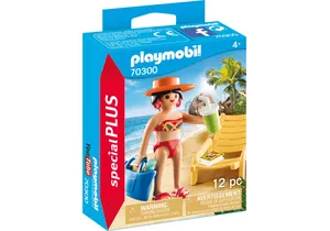 Produktbild von Playmobil 70300  Special Plus  Urlauberin mit Liegestuhl