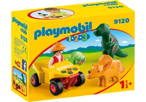 Produktbild von Playmobil 9120 1-2-3   Dinoforscher mit Quad