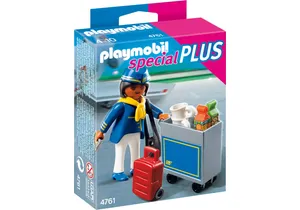 Produktbild von Playmobil 4761  Special Plus  Flugbegleiterin mit Servicewagen