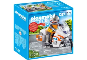 Produktbild von Playmobil 70051  City Life  Notarztmotorrad mit Blinklicht