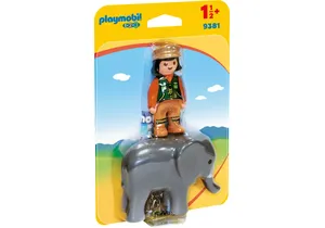 Produktbild von Playmobil 9381 1-2-3   Tierpflegerin mit Elefant