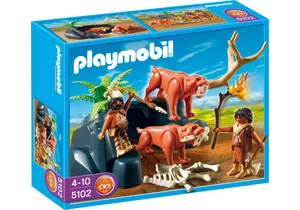 Produktbild von Playmobil 5102    Säbelzahntiger mit Knochenjäger