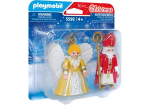 Produktbild von Playmobil 5592  Christmas DuoPack St. Nikolaus und Weihnachtsengel