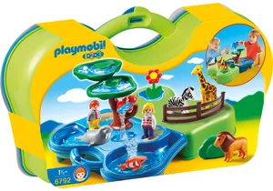 Produktbild von Playmobil 6792 1-2-3   Mein Plansch und Zooköfferchen