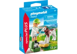 Produktbild von Playmobil 70252  Special Plus  Tierärztin mit Kälbchen