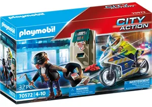 Produktbild von Playmobil 70572  City Action  Polizei-Motorrad: Verfolgung des Geldräubers