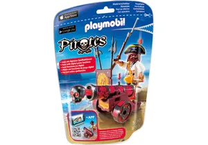 Playmobil 6163 Pirates Rote App-Kanone mit Freibeuter