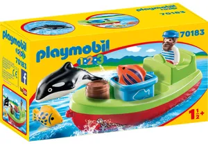 Produktbild von Playmobil 70183 1-2-3   Seemann mit Fischerboot