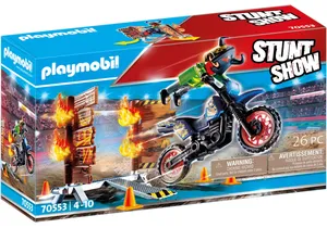 Produktbild von Playmobil 70553  Stunt Show  Motorrad mit Feuerwand
