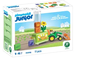 Produktbild von Playmobil 71773 Junior   Traktor mit lustiger Pflanzenmaschine