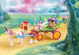 Produktbild von Playmobil 9823  Fairies  Feenkinder mit Einhornkutsche (Folienverpackung)