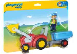 Produktbild von Playmobil 6964 1-2-3   Traktor mit Anhänger