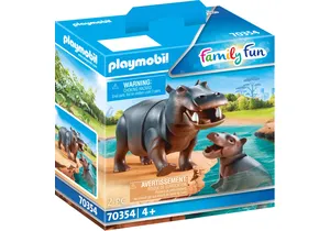 Produktbild von Playmobil 70354  Family Fun  Flußpferd mit Baby