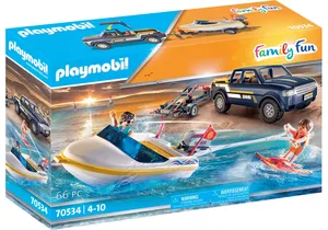 Produktbild von Playmobil 70534  Family Fun  Pick-Up mit Speedboat