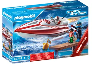 Produktbild von Playmobil 70744  Sports & Action Promo Pack Speedboot mit Unterwassermotor