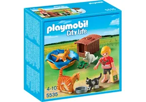 Produktbild von Playmobil 5535  City Life  Katzenfamilie mit Körbchen