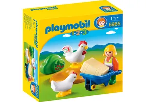 Produktbild von Playmobil 6965 1-2-3   Bäuerin mit Hühnern