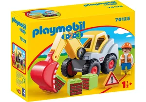 Produktbild von Playmobil 70125 1-2-3   Schaufelbagger