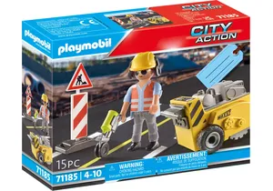 Produktbild von Playmobil 71185  City Action Geschenkset Bauarbeiter mit Kantenfräser