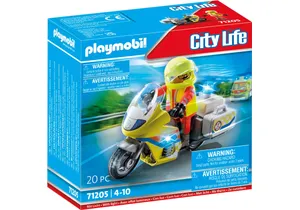 Playmobil 71205 City Life Notarzt-Motorrad mit Blinklicht