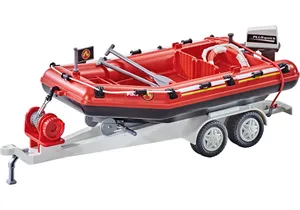 Produktbild von Playmobil 9845  City Action  Feuerwehr Schlauchboot mit Anhänger (Folienverpackung)