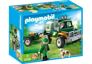 Produktbild von Playmobil 4206    Forst-Geländewagen mit Anhänger