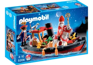 Produktbild von Playmobil 5206  Christmas  Nikolaus mit Dampfboot