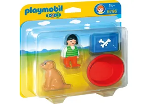 Produktbild von Playmobil 6796 1-2-3   Mädchen mit hund