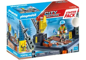 Produktbild von Playmobil 70816  City Action Starter Pack Baustelle mit Seilwinde