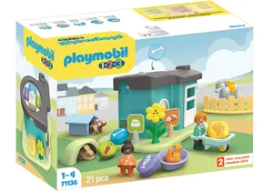 Produktbild von Playmobil 71136 1-2-3   Tierpension mit Futterspender